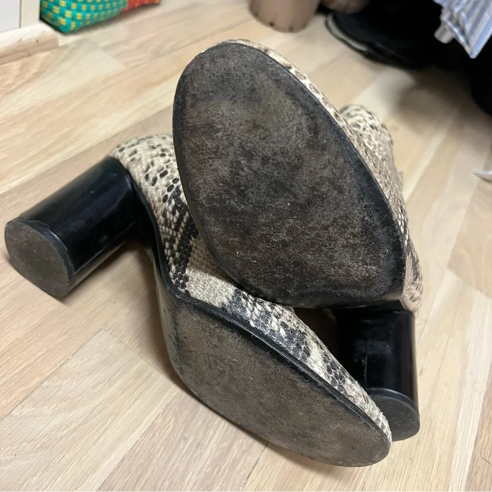 Maje Embossed Python Booties - Picture 7 of 8